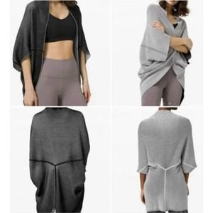 Lululemon Exaltation Wrap Cardigan Sweater Stargaze/Graphite Grey OS
